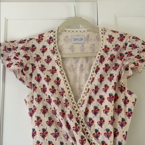 Saylor floral wrap dress